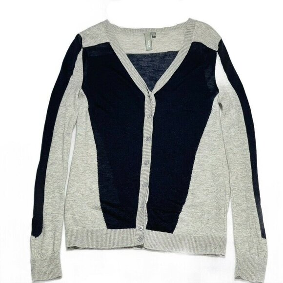 SI-IAE Cashmere Wool Blend Colorblock Cardigan Sweater Size XS - Picture 1 of 10